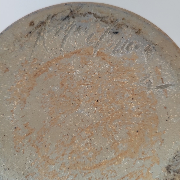 Crock Pottery Salt Glazed Blue Gray Stoneware Utensil Holder - Picture 4 of 4